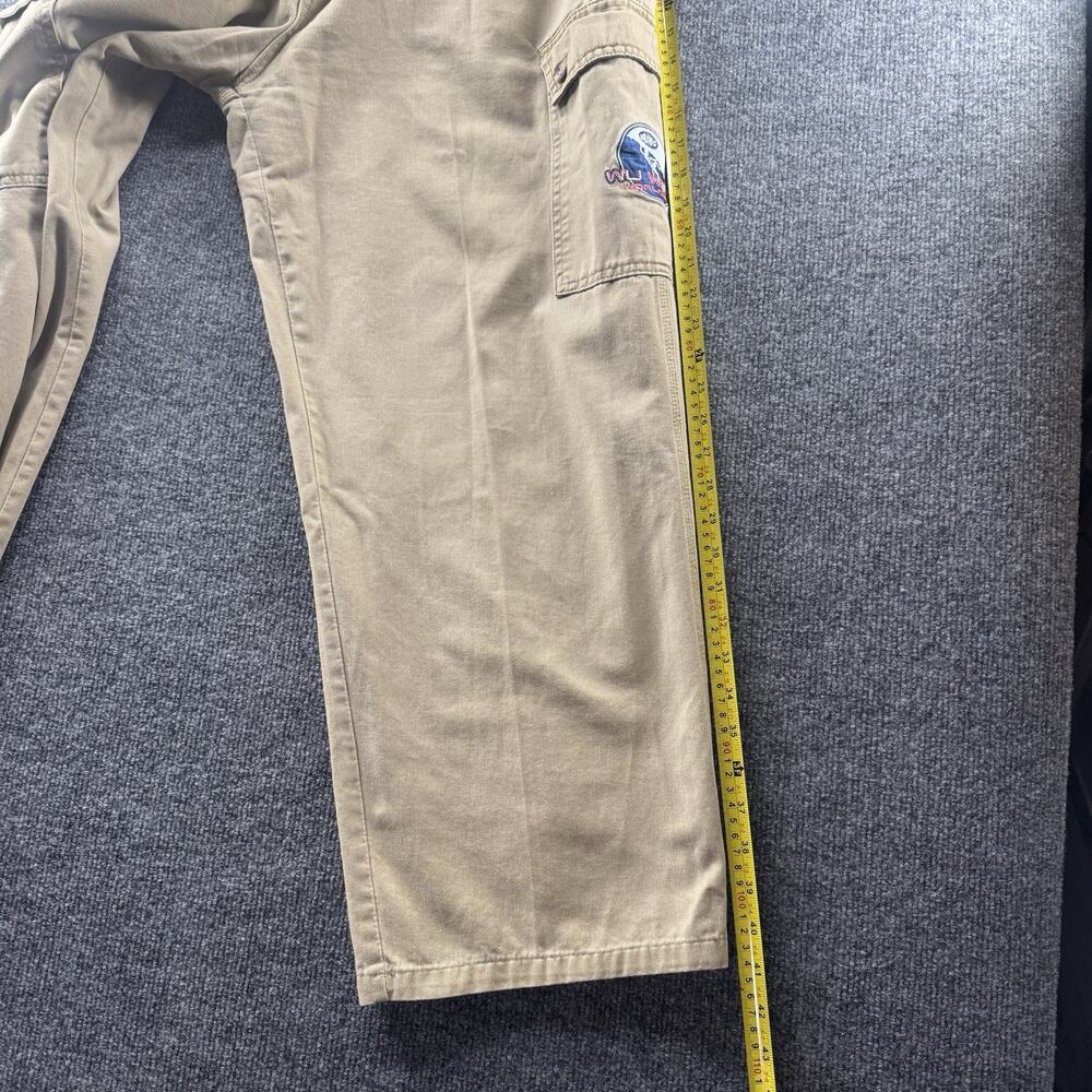 Vintage Wu Wear Jeans WuTang Pants Khaki Baggy Cargo Pants Streetwear 36x32 Rare - Picture 12 of 14